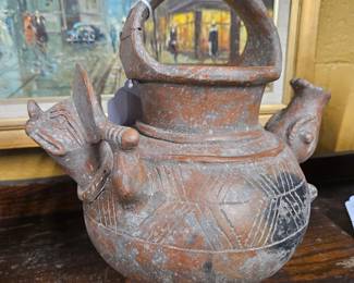 Pre-Columbian Human Effigy Vessel Ceramic