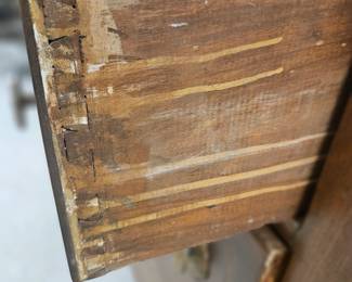 Drawer side of dresser