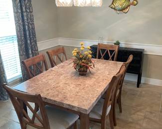 contemporary dining table and chairs