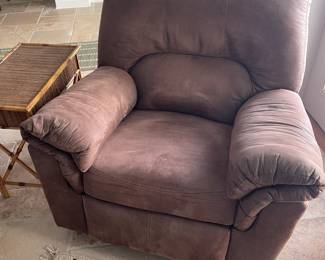 Suede recliner