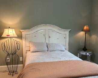 Queen rustic chic headboard probably Pottery Barn 