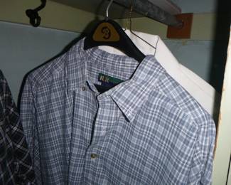 ALOT OF MENS VINTAGE CLOTHES, SHIRTS PANTS, SPORT JACKETS AND SUITS