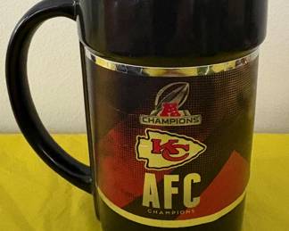 KC Kansas City Chiefs Football Mug AFC CHAMPIONS 
