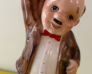 Vintage “How Dry I Am” Musical Decanter Tophat Moustache Portly Man