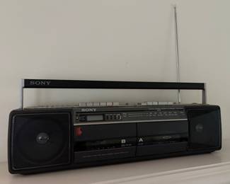 Vintage Sony Boombox CFS-W401 Dual Cassette Deck 1980’s 