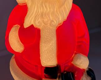 Vintage Light Up Blow Mold 13” Santa 