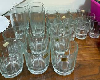 Vintage Arcoroc Whiskey / Rocks / Old Fashioned & Juice Glasses  