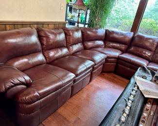 Sectional Sofa with Recliners and Queen Hide-a-Bed