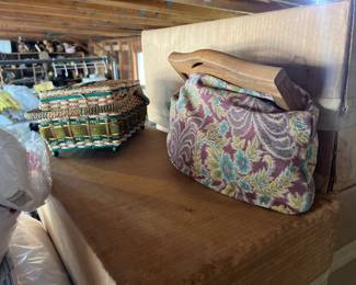 Vintage Sewing Bag and Sewing Box