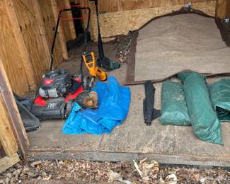 Mower, lawn equipment, gazebo