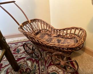 Antique doll stroller
