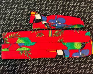 Jimmy Buffet Style Cummerbund & Bow Tie.
