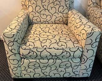 Pair of Upholstered Club Chairs. Matching Ottoman Available, Too. Photo 1 of 2.