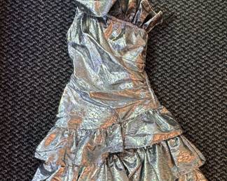 Silver Formal Mini Dress.