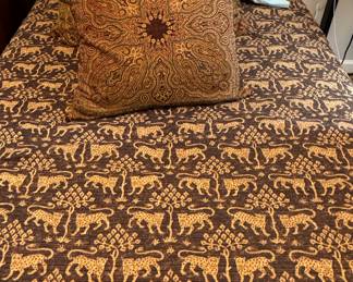 Twin Head Board & Custom Twin Bedding.