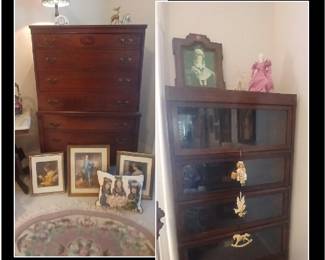 Highboy, Barrister Bookcase, Eastlake Picture Frame, Antique Doll SOLD - HIGHBOY