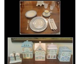 Noritake China, Lenox Spice Village Canister Set, Lenox Spice Village Salt & Pepper