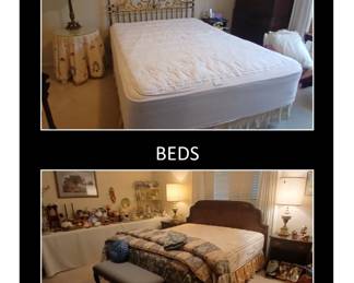 Queen Iron Bed, King Bed SOLD - KING BED