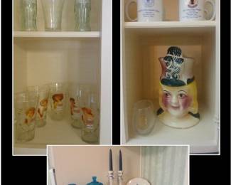 Coke Memorabilia, Daughters of The Republic Cups, Blue Bonnet Items, Cookie Jar