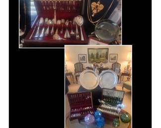 Silver Flatware, Rogers Heritage Silver-plate, Holmes & Edwards Silver-plate, Gorham Sterling, LE Smith Glass SOLD - RODGERS HERITAGE, HOLMES EDWARDS