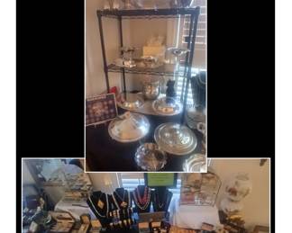 Estate Jewely, Rogers Silver, Holmes & Edwards Silver, Oneida Silver, Corkey Pig Piggy Bank, Brass Piggy Bank