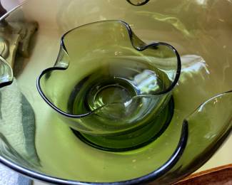 Mid Century Anchor Hocking Chip Dip Bowls
