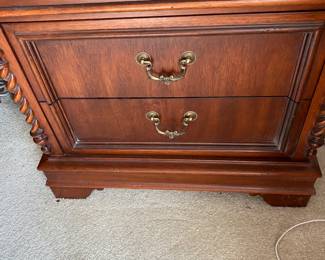Lexington Furniture Mahogany Night Table with 3 Drawers