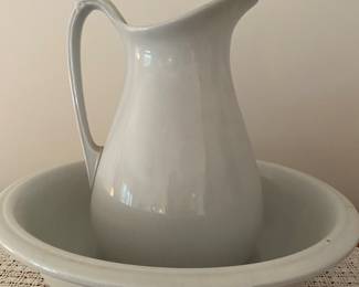 Vintage Ironstone Pitcher Bowl/England