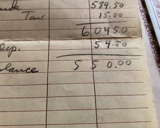 Original Receipt in 1960 for Console Radio!!
