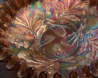 Vintage Fenton Carnival Glass Crimped