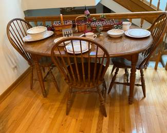 Dark Oak Dining Table Chairs