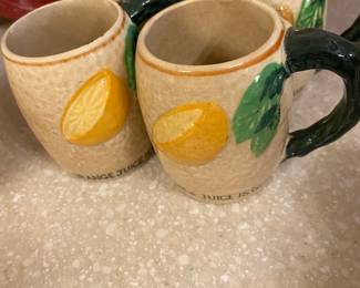 Vintage Ross Products Orange Juice is Good For you, Mugs!!