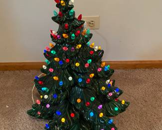 Vintage TALL Ceramic Lighted Christmas Tree