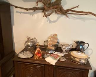 Vintage Walnut Serve Cart