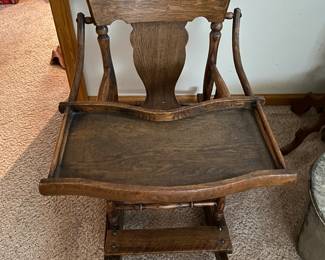 Antique Baby High Chair Play Seat