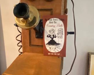 Vintage Country Bell Telephone Radio with Original Tag