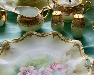 Vintage Hand Painted Limoges France Luncheon Dessert Sets