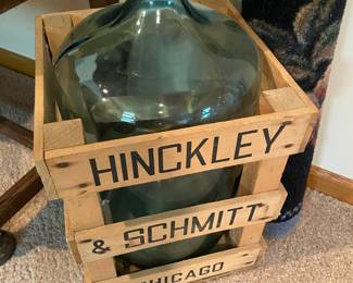 Vintage Hinckley Schmitt Water Jug Bottle Crate