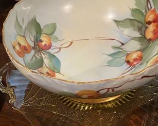 Vintage Hand Painted Centerpiece. Limoges France