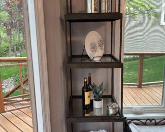 STACKED METAL TIERED SHELVING