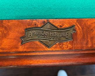 BRAND OF POOL TABLE AMERICAN HERITAGE