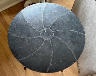Zinc Top Round Side Table - Only One. Measures 16" D x 23" H. Photo 1 of 2.