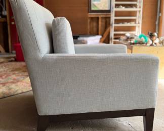 West Elm Upholstered Chair. Measures 28" x 34". Photo 2 of 5.