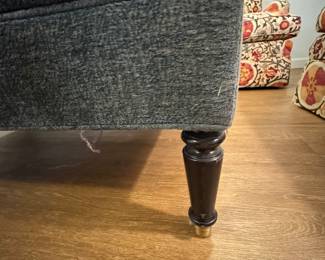 Upholstered Ottoman. Has Stain But We'll Try To Clean It Prior To The Sale! Measures 31" W x 48" D x 18" H. Photo 4 of 4.