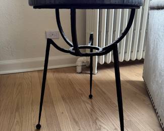 Zinc Top Round Side Table - Only One. Measures 16" D x 23" H. Photo 2 of 2.