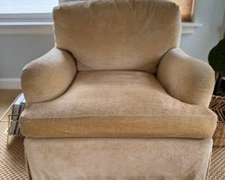 Albert Vivo Club Chair. Measures 32" W x 38" D. See Club Chair Upholstered in Same Fabric in Next Photo Series. Photo 1 of 2.