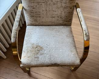 Set of 4 Brno Flat Arm Chrome Dining Chairs. Each Measures 22" W x 30" H with 18" Seat Height. Photo 3 of 4.