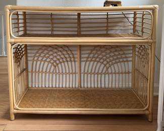 Rattan Sideboard / Console Table. Measures 39" W x 14" D x 32" H. Photo 1 of 3.