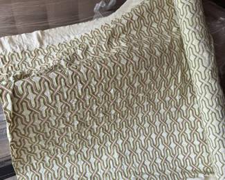 China Seas Fabric Linen & Cotton Blend. Approximately 16 Yards.