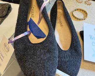 Chanel Size 39.5 Wool Ballet Flats. Photo 1 of 2.